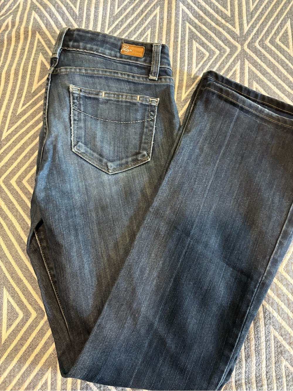 PAIGE Bootcut Leg Dark Blue Denim Jeans